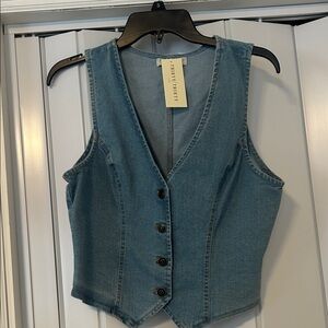 Thirty/thirty denim vest